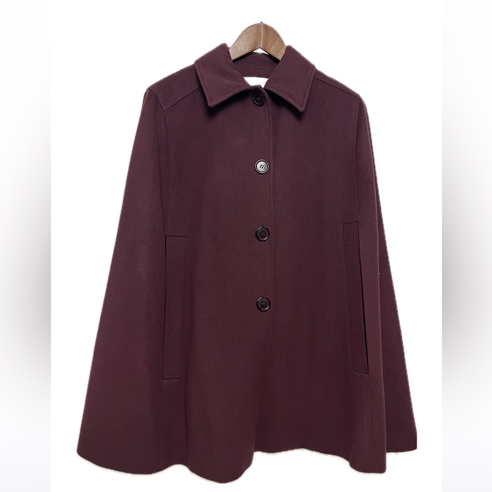 Helene Berman Burgendy cape poncho